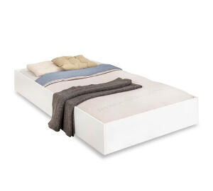 Pat extensibil, Çilek, White Pull-Out Bed (90X190 ), 93.2x24x194.5 cm, Multicolor