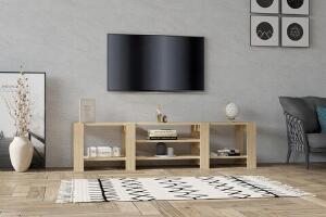 Comoda TV, Puqa Design, Technic, 159.8x40x33.6 cm, PAL, Safir
