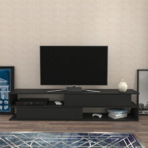 Comoda TV, Retricy, Cortez, 160x35.3x38.6 cm, PAL, Antracit
