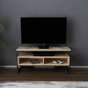 Comoda TV, Retricy, Merrion, 110x35x49.9 cm, PAL, Negru / Stejar