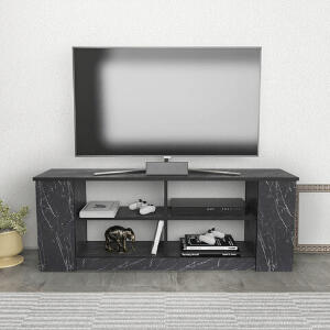 Comoda TV, Retricy, Space, 140x35x51.8 cm, PAL, Negru