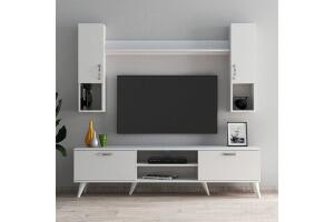 Comoda TV, Tanmob, TVU0201, 180x48x35 cm, PAL , Alb