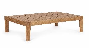 Masa de cafea pentru gradina / terasa, din lemn de tec, Kobo Natural, L120xl80xH30 cm