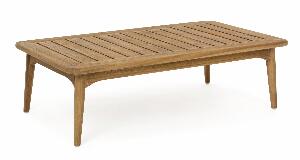 Masa de cafea pentru gradina / terasa, din lemn de tec, Ninfa-Xenia Natural, L120xl70xH35,5 cm