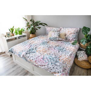 Lenjerie de pat albă din bumbac pentru pat de o persoană 140x200 cm LP Dita Tarassaco – Cotton House