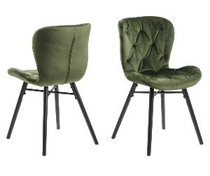 Set 2 scaune dining Batilda Green - actona, Verde