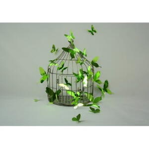 Set de 12 autocolante cu efect 3D Ambiance Butterflies Green