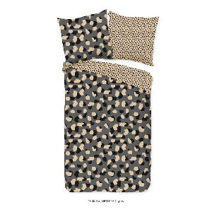 Lenjerie de pat gri din bumbac pentru pat de o persoană 135x200 cm – Good Morning