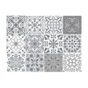 Set 12 autocolante de perete Ambiance Tiles Grey and White Torino, 15 x 15 cm