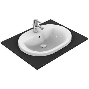 Lavoar Ideal Standard Connect Oval 62x46 cm, montare in blat, alb - E504001