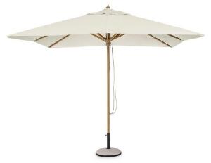 Umbrela pentru gradina/terasa Eclipse, Bizzotto, 300 x 300 x 260 cm, stalp 20 x 30 mm, aluminiu/poliester, natural