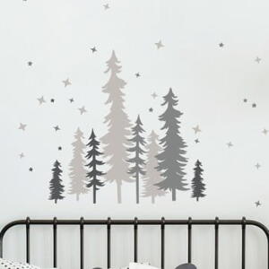 Autocolant de perete Ambiance Forest Trees With Stars