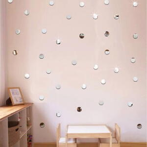 Set 100 autocolante oglindă de perete Ambiance Dots