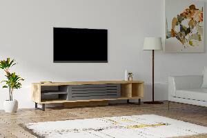 COMODA TV Safir - Sapphire, Anthracite, Safir, 40x35x160 cm
