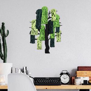 Decoratiune de perete Metal Treemac, Verde, 70x1x50 cm