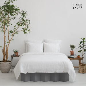 Lenjerie de pat albă din fibre de cânepă pentru pat de o persoană 135x200 cm – Linen Tales