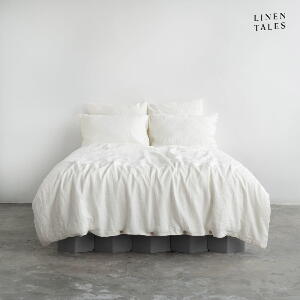 Lenjerie de pat albă din in pentru pat dublu/extinsă 200x220 cm – Linen Tales