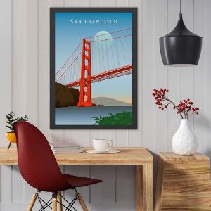 Tablou decorativ, San Francisco 2 (55 x 75), MDF , Polistiren, Multicolor