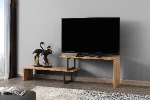 Comoda Tv Ovit, Antracit - Stejar, 120 x 45 x 30 cm