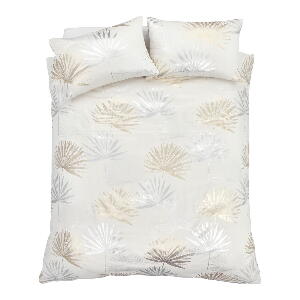 Lenjerie de pat crem pentru pat dublu 200x200 cm Luxe Palm – Catherine Lansfield