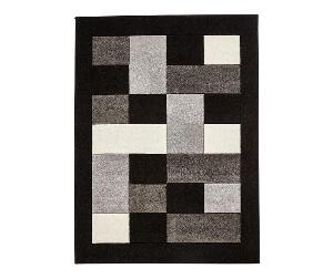 Covor Matrix Black & Grey 60x120 cm - Think Rugs, Gri & Argintiu,Negru