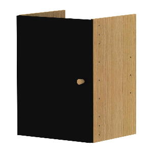 Modul cu uși pentru sistem de rafturi modulare negru 33x43,5 cm Z Cube - Tenzo