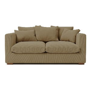 Canapea din catifea reiată bej 175 cm Comfy - Scandic