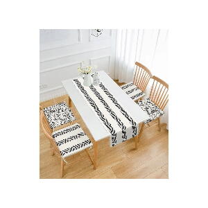 Set 4 perne de scaun și napron 40x40 cm – Mila Home