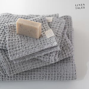 Prosop gri deschis 100x140 cm Honeycomb – Linen Tales