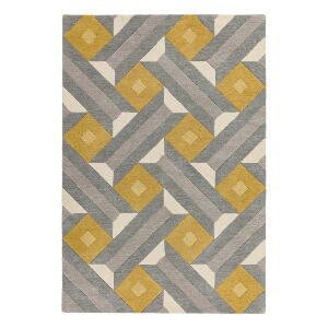 Covor Asiatic Carpets Motif, 200 x 290 cm, gri-galben