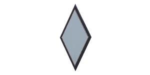 Oglinda decorativa Diamond Negru / Auriu, l49xH92 cm