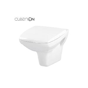 Vas WC suspendat Cersanit Carina New Clean On cu capac inchidere lenta alb