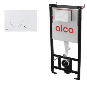 Set Rezervor WC Incastrat Alcadrain cu clapeta alba AM101/M676