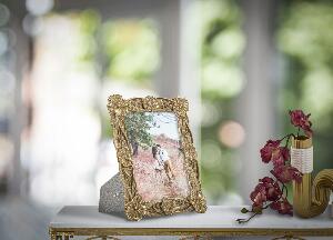 Rama foto decorativa din polirasina Twist Flo Small Auriu, 21,5 x 26,5 cm