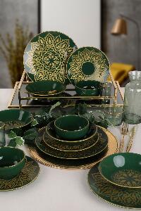 Set vesela din ceramica, Tyla Verde, 24 piese