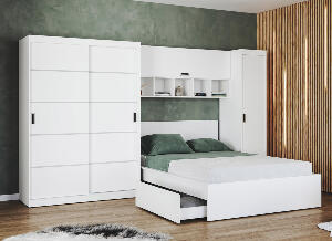 Set dormitor alb pat netapitat - Blanco - Configuratia 18