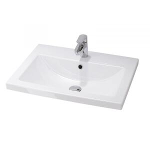 Lavoar baie suspendat alb lucios 60 cm, dreptunghiular, Cersanit Como