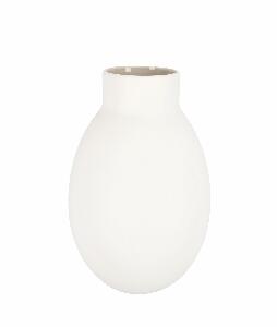 Vaza decorativa din ceramica, Lacquer Round L Alb, Ø19xH28,5 cm