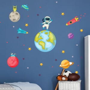 Autocolante de perete pentru camera copiilor Ambiance Astronaut