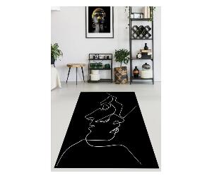 Covor Black Drawing Art 160x230 cm - Rizzoli, Negru