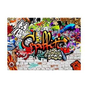 Tapet în format mare Bimago Colourful Graffiti, 300 x 210 cm