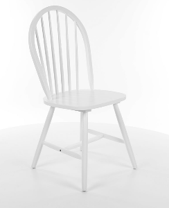 Scaun din lemn masiv alb Fidelio