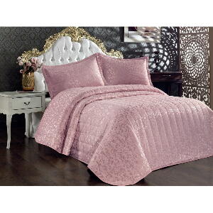 Set de cuvertură de pat și fețe de pernă pentru pat dublu roz 240x260 cm Bulut – Mijolnir