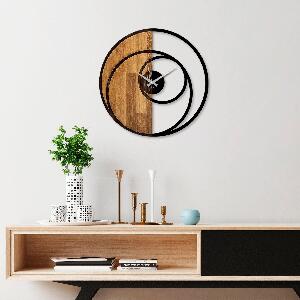 Ceas de perete decorativ din lemn Circle, Nuc, 3x56x56 cm