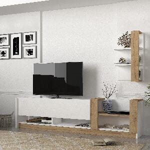 COMODA TV Kazablanka - White, Sapphire, Alb, 182x45x30 cm