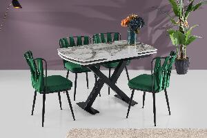 Masă Viva Dining Table, Alb, 80x75x120 cm