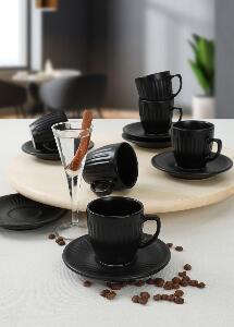 Set cești de cafea Coffee Cup Set TK125012F956A000000MACD100, Negru mat, 40x18x21 cm