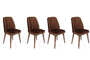 Set scaune (4 bucăți) Alfa V4 Chair Set (4 Pieces), Kaki, 50x90x49 cm