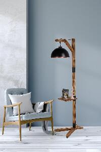 Lampa de podea Liza Floor Lamp, Negru, 54x185x40 cm
