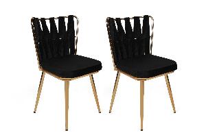 Set scaune (2 bucăți) Kuşaklı Chair Set (2 Pieces), Negru, 43x82x43 cm